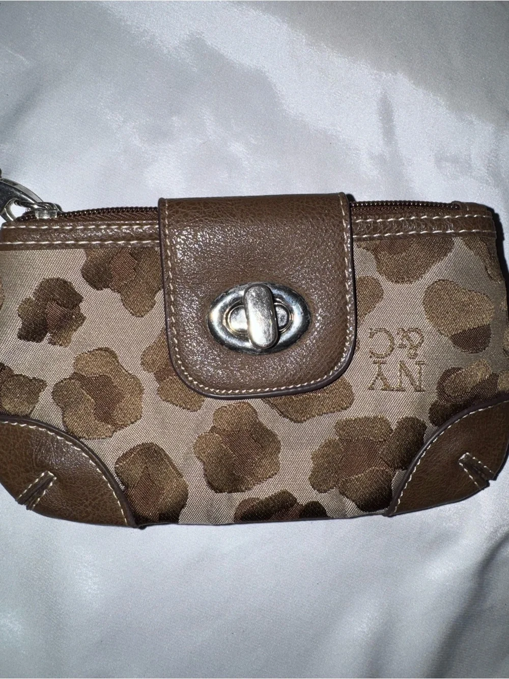 New York & Co Y2K Women's Brown Leopard Print Crossbody Wristlet